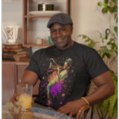 Abstracte muzikant die trompet speelt t-shirt