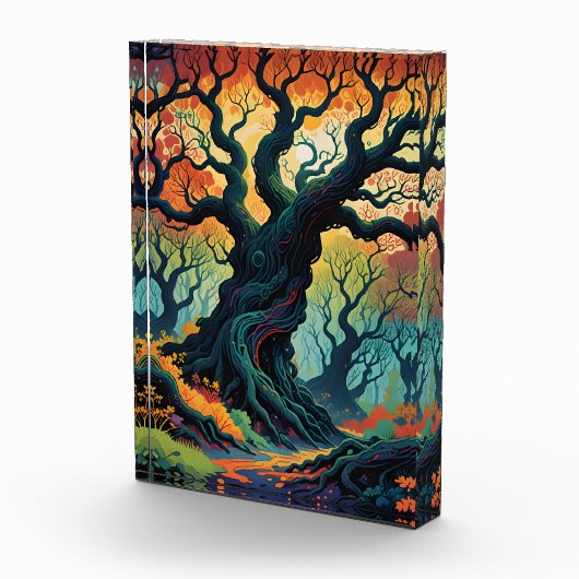 Abstracte mystieke bomen fotoblokken (Rechts)
