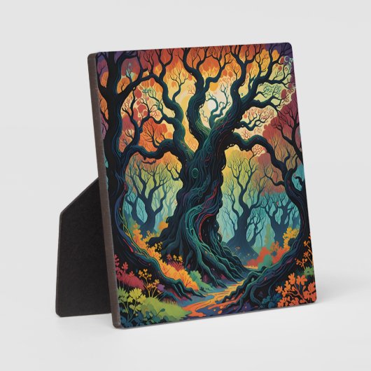 Abstracte mystieke bomen fotoplaat (Voorkant)