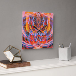 Abstracte Mystieke Fantasie Kunst Vierkante Klok