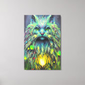 Abstracte mystieke kat fantasy kunst canvas afdruk (Voorkant)