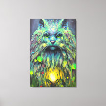 Abstracte mystieke kat fantasy kunst