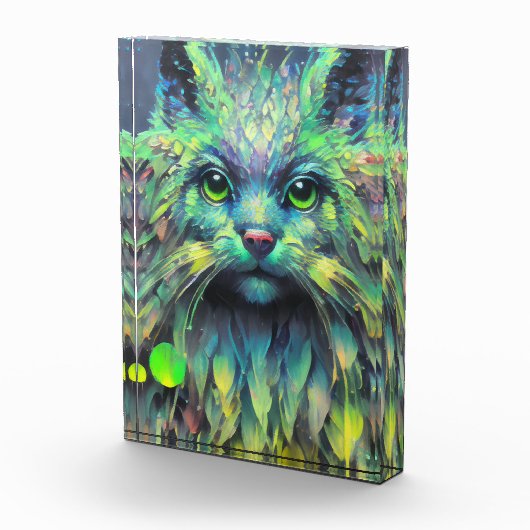 Abstracte mystieke kat fantasy kunst fotoblokken (Rechts)