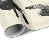 Abstracte naadloos patroon inktsplatters cadeaupapier (Rol Hoek)