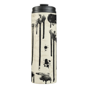 Abstracte naadloos patroon inktsplatters thermosbeker
