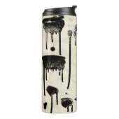 Abstracte naadloos patroon inktsplatters thermosbeker (Gedraaid links)