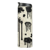 Abstracte naadloos patroon inktsplatters thermosbeker (Geroteerd rechts)