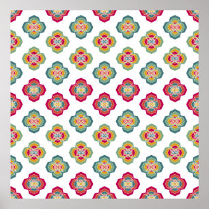 Abstracte naadloze Floral achtergrond, oppervlakte Poster