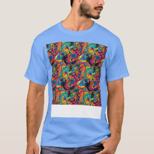 Abstracte naadloze geometrische patroonlijnen vorm t-shirt