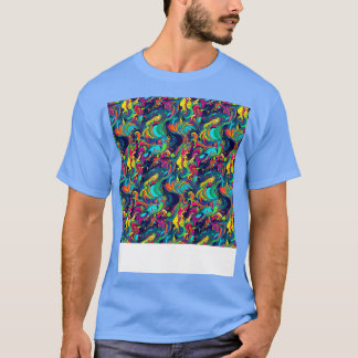 Abstracte naadloze geometrische patroonlijnen vorm t-shirt