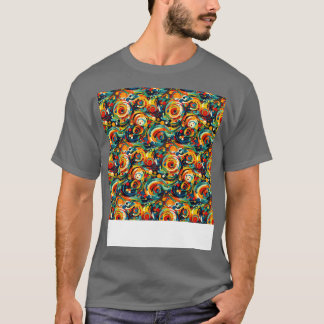 Abstracte naadloze geometrische patroonlijnen vorm t-shirt