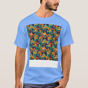 Abstracte naadloze geometrische patroonlijnen vorm t-shirt