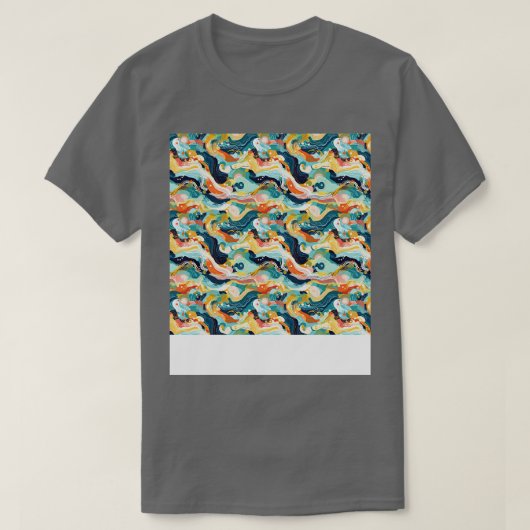 Abstracte naadloze geometrische patroonlijnen vorm t-shirt (Design voorkant)
