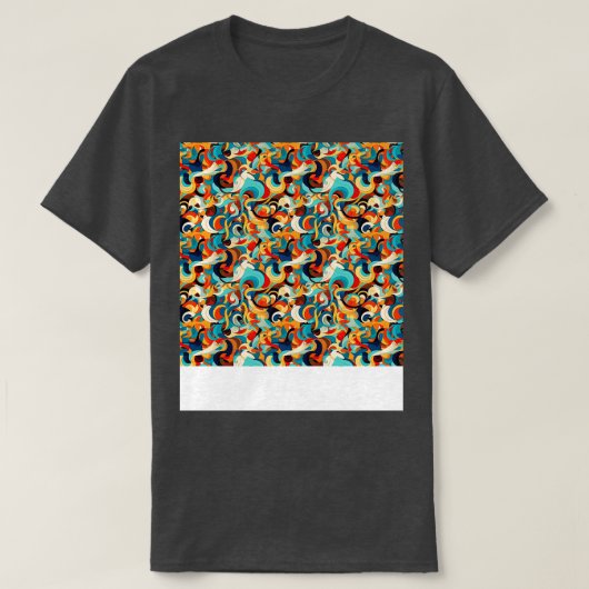 Abstracte naadloze geometrische patroonlijnen vorm t-shirt (Design voorkant)