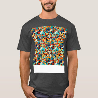 Abstracte naadloze geometrische patroonlijnen vorm t-shirt