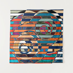Abstracte naadloze geometrische strepen met een kl wandkleed