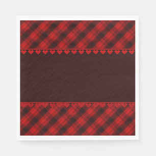 Abstracte naadloze gevlekte rode bruine tartan servet