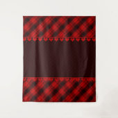 Abstracte naadloze gevlekte rode bruine tartan wandkleed (Voorkant)