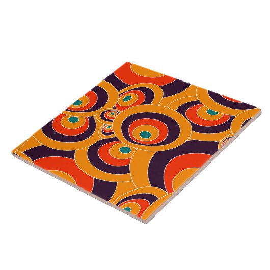 Abstracte Naadloze Kleur Ovalen Keramische Tegel M Tegeltje (Zijkant)