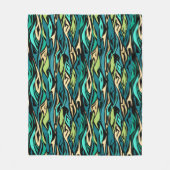 Abstracte naadloze patches maken zebra zwart groen fleece deken (Voorkant)