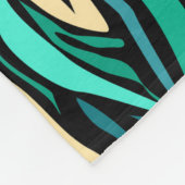 Abstracte naadloze patches maken zebra zwart groen fleece deken (Hoek)