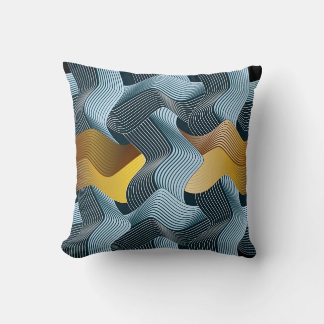 Abstracte naadloze versiering met golven kussen (Voorkant)