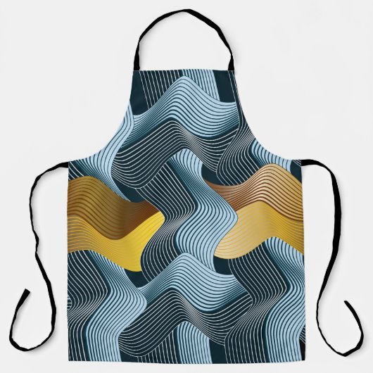 Abstracte naadloze versiering met golven schort (Voorkant)
