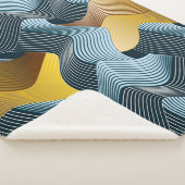 Abstracte naadloze versiering met golven sherpa deken (3/4)