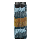 Abstracte naadloze versiering met golven thermosbeker (Achterkant)