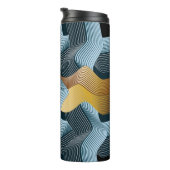 Abstracte naadloze versiering met golven thermosbeker (Geroteerd rechts)