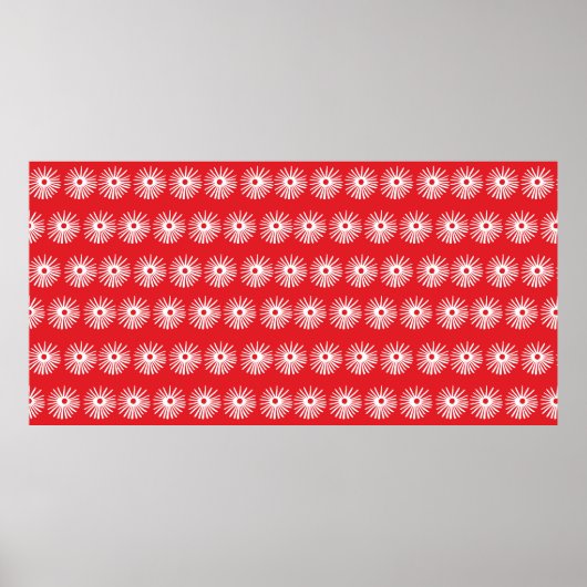 Abstracte naadloze zwart-witte florale textuur. poster (Voorkant)