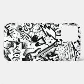 Abstracte naadloze zwarte en witte strips Case-Mate iPhone case (Achterkant (horizontaal))