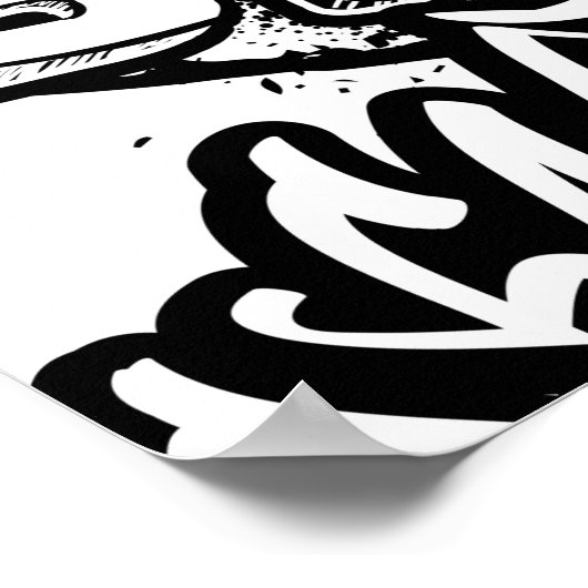 Abstracte naadloze zwarte en witte strips poster (Hoek)