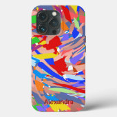 Abstracte naam Custom Modern Kleurrijk Case-Mate iPhone Case (Achterkant)