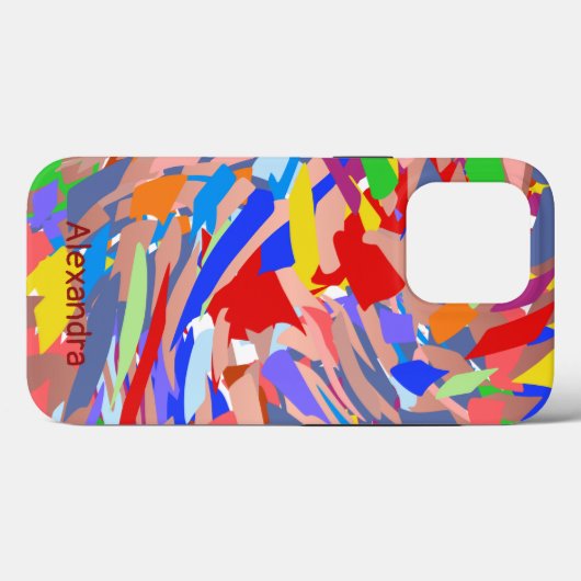 Abstracte naam Custom Modern Kleurrijk Case-Mate iPhone Case (Achterkant (horizontaal))