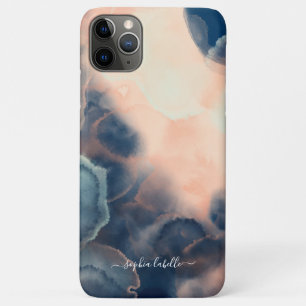 Abstracte naam van de marine, roze & Waterverf Aga Case-Mate iPhone Case