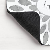 Abstracte naam voor zwarte en witte penseelstreken muismat (Hoek)