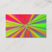 Abstracte nachtclub Neon Light Show Yellow DJ Visitekaartje (Achterkant)