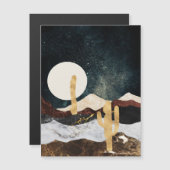 Abstracte nachtelijke woestijnhemel met gouden cac (Voorkant / Achterkant)