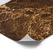 Abstracte nachtelijke woestijnhemel met gouden cac poster (Hoek)