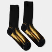 Abstracte nachtlampen zee glanzend goud zwart sokken (Rechts)