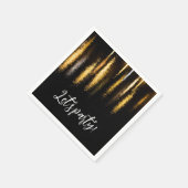 Abstracte nachtlampen zee glanzend goud zwarte par servet (Hoek)