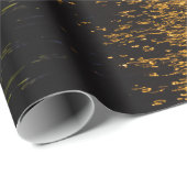 Abstracte nachtverlichting zee glanzend bronzen re cadeaupapier (Rol Hoek)