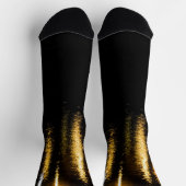 Abstracte nachtverlichting zee glanzend goudreflec sokken (Top)