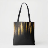 Abstracte nachtverlichting zee glanzend goudreflec tote bag (Voorkant)
