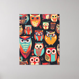 Abstracte Nachtwacht Canvas Afdruk