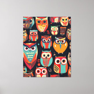 Abstracte Nachtwacht Canvas Afdruk