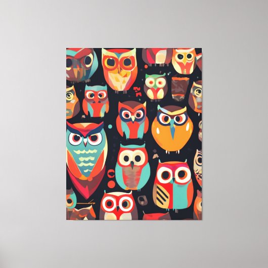 Abstracte Nachtwacht Canvas Afdruk (Voorkant)