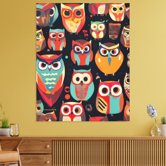 Abstracte Nachtwacht Canvas Afdruk (Insitu (Woonkamer))