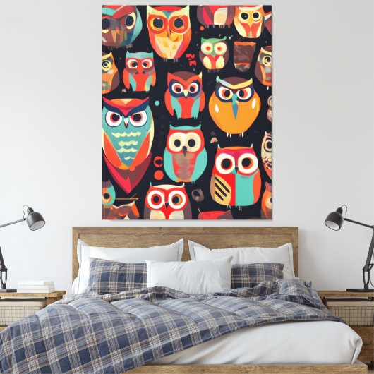 Abstracte Nachtwacht Canvas Afdruk (Insitu (Slaapkamer))